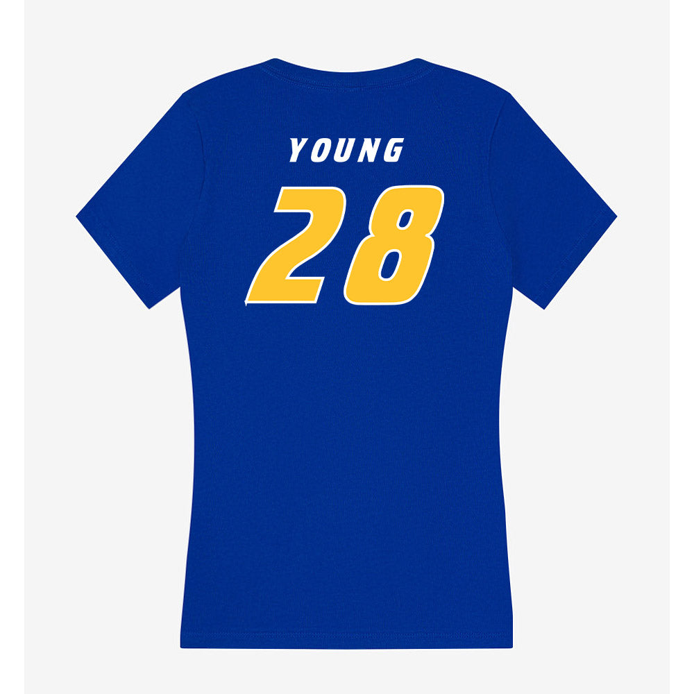 Hofstra - NCAA Men's Lacrosse : Erik Young - Women's V-Neck T-Shirt-1