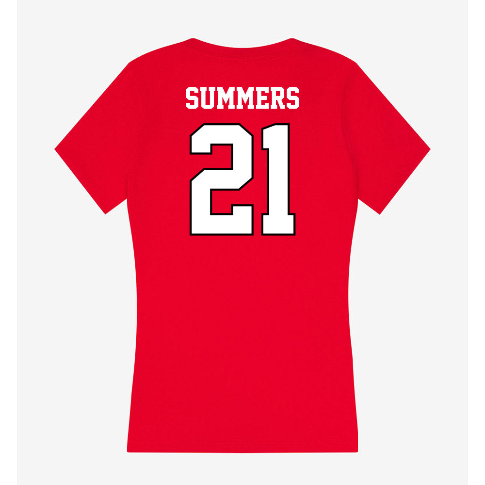 Youngstown State - NCAA Men's Basketball : Elijah Summers - Classic Shersey Women's V-Neck T-Shirt-1