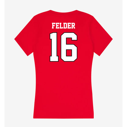 Youngstown State - NCAA Women's Soccer : Sara Felder - Classic Shersey Women's V-Neck T-Shirt-1