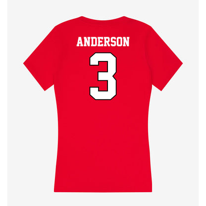 Youngstown State - NCAA Men's Basketball : Derrick Anderson - Classic Shersey Women's V-Neck T-Shirt-1