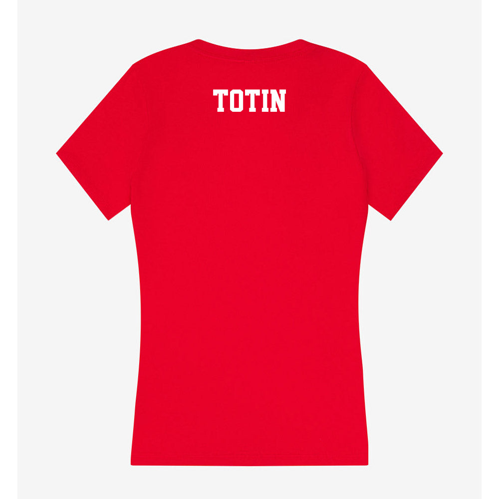 Youngstown State - NCAA Men's Swimming & Diving : Zachary Totin - Classic Shersey Women's V-Neck T-Shirt-1