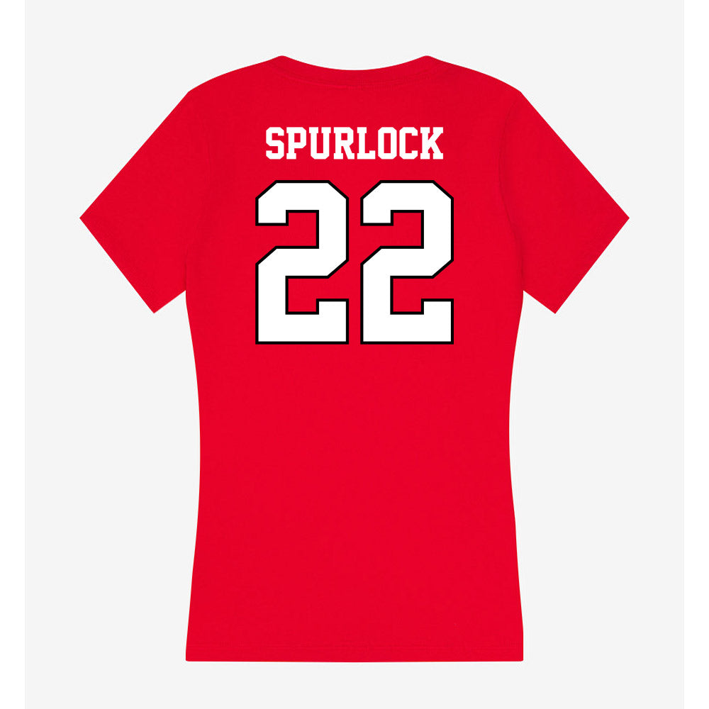 Youngstown State - NCAA Men's Basketball : Jacob Spurlock - Classic Shersey Women's V-Neck T-Shirt-1