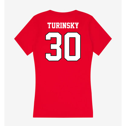 Youngstown State - NCAA Women's Basketball : Kaitlyn Turinsky - Classic Shersey Women's V-Neck T-Shirt-1
