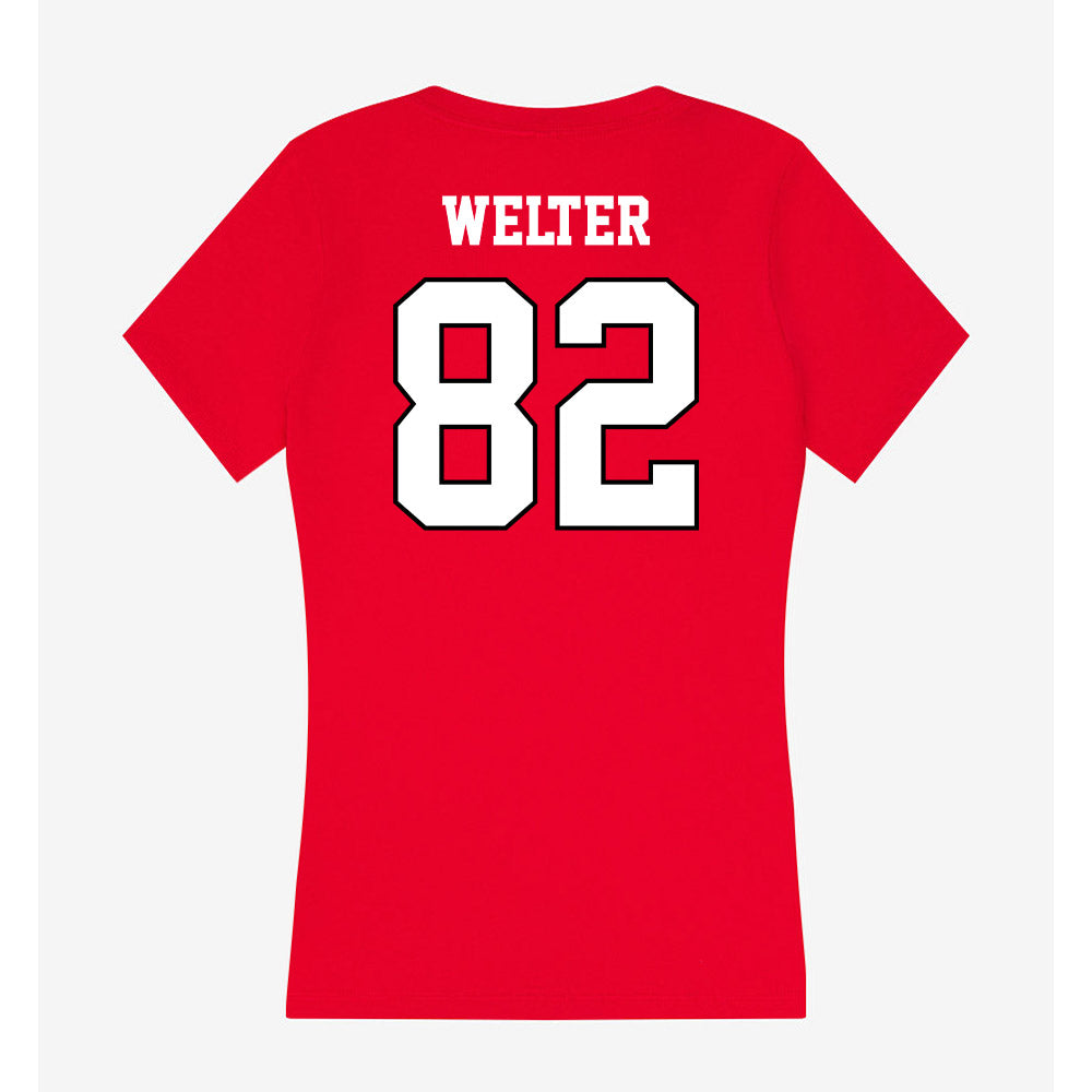 Youngstown State - NCAA Football : Max Welter - Classic Shersey Women's V-Neck T-Shirt-1