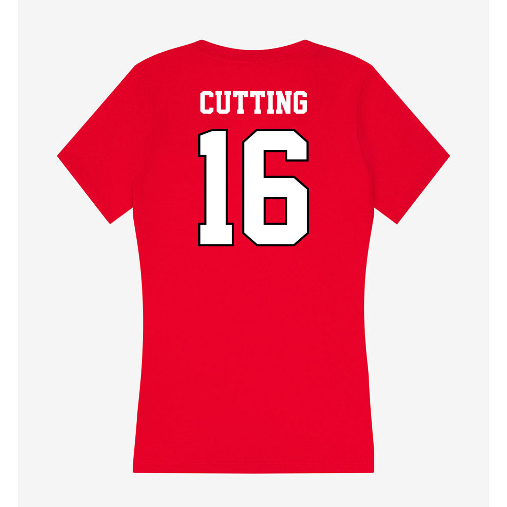 Youngstown State - NCAA Baseball : Garrett Cutting - Classic Shersey Women's V-Neck T-Shirt-1
