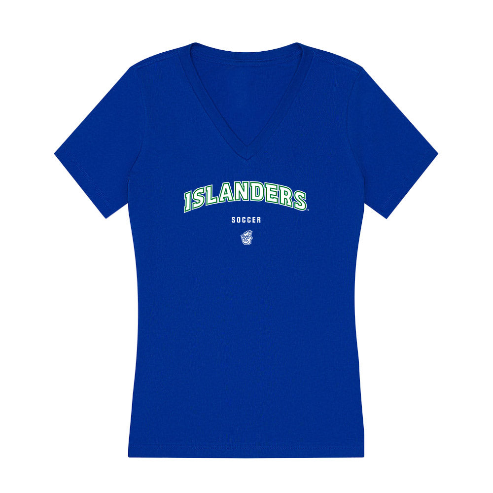 Texas A&M Corpus Christi - NCAA Women's Soccer : Cilia Leal Cardona - Women's V-Neck T-Shirt-0