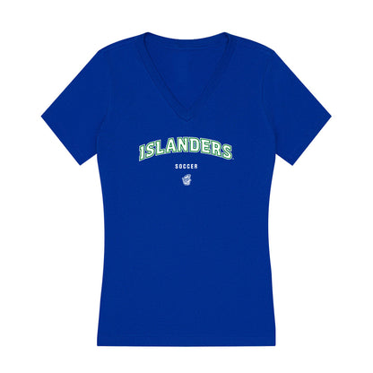 Texas A&M Corpus Christi - NCAA Women's Soccer : Cilia Leal Cardona - Women's V-Neck T-Shirt-0
