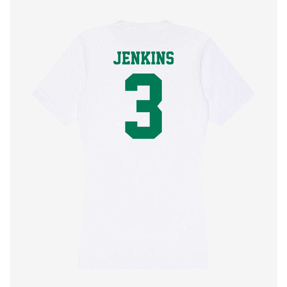 Norfolk State - NCAA Men's Basketball : Mykel Jenkins - Women's V-Neck T-Shirt-1