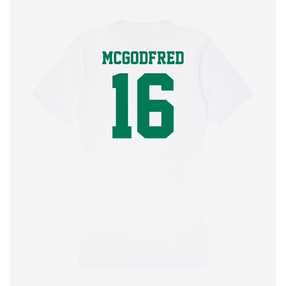 Norfolk State - NCAA Football : Mayoy McGodfred - Women's V-Neck T-Shirt-1
