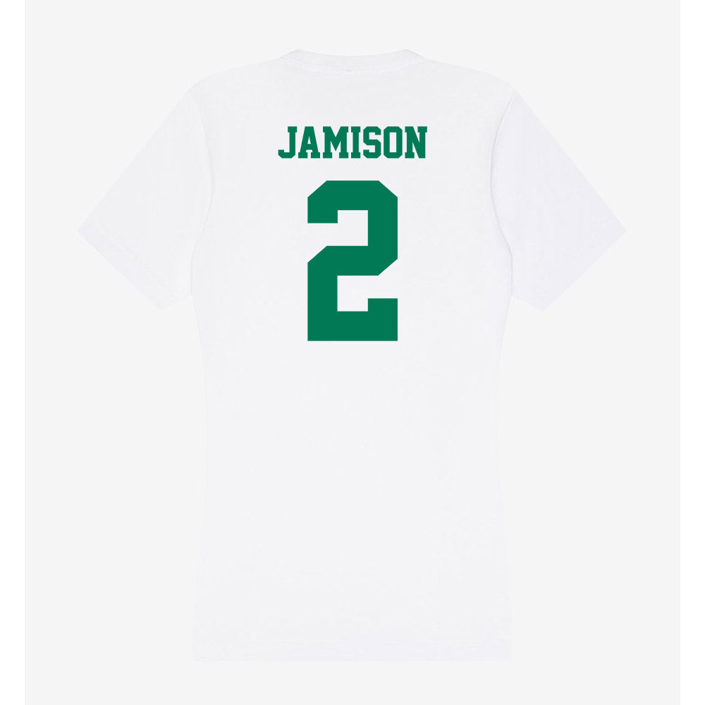 Norfolk State - NCAA Men's Basketball : Elijah Jamison - Women's V-Neck T-Shirt-1