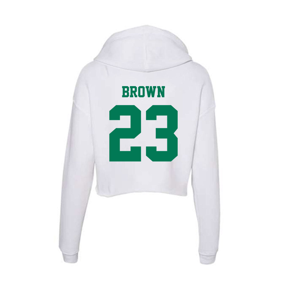 Norfolk State - NCAA Football : Jihad Brown - Women's Crop Fleece Hooded Sweatshirt-1