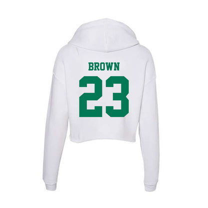 Norfolk State - NCAA Football : Jihad Brown - Women's Crop Fleece Hooded Sweatshirt-1