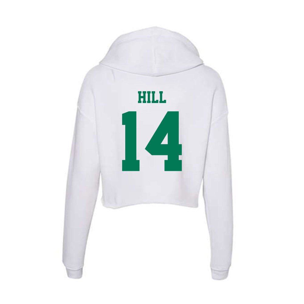 Norfolk State - NCAA Women's Basketball : Jenesis Hill - Women's Crop Fleece Hoodie-1