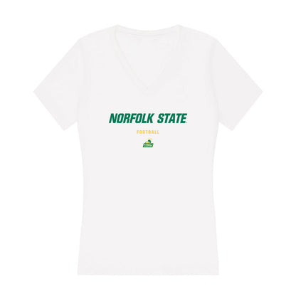 Norfolk State - NCAA Football : Stephon Hall - Women's V-Neck T-Shirt-0