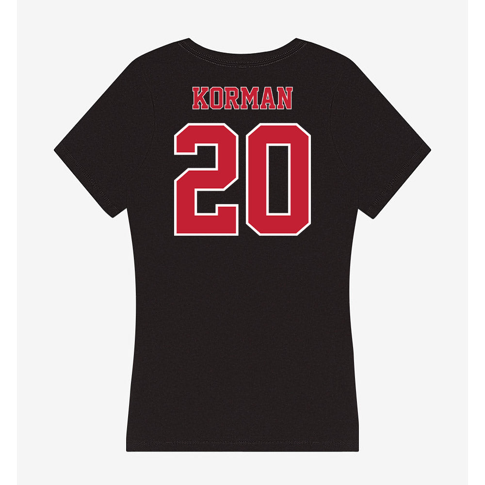 UW River Falls - NCAA Men's Ice Hockey : Parker Korman - Women's V-Neck T-Shirt-1