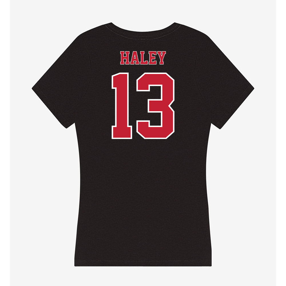 UW River Falls - NCAA Women's Soccer : Emma Haley - Women's V-Neck T-Shirt-1