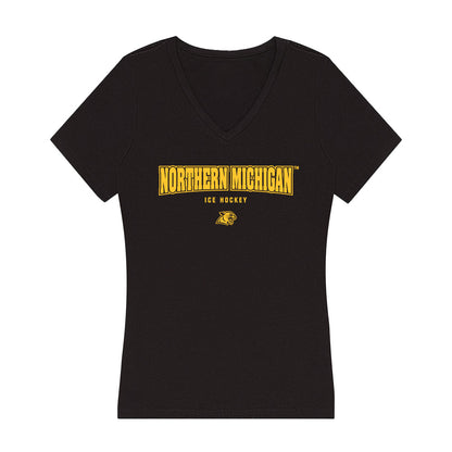 Northern Michigan - NCAA Men's Ice Hockey : Reilley Kotai - Women's V-Neck T-Shirt-0