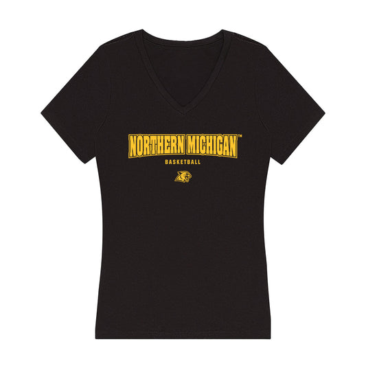 Northern Michigan - NCAA Men's Basketball : George Bellevue - Women's V-Neck T-Shirt-0