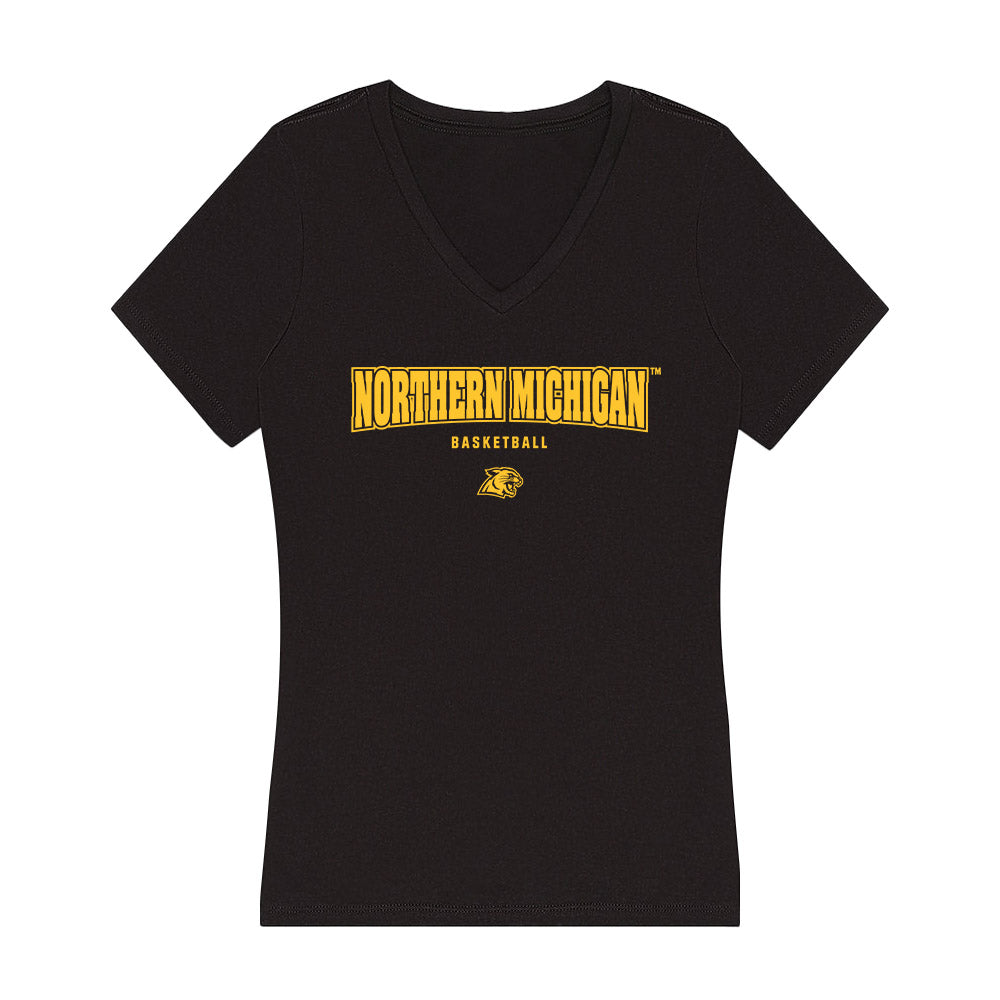Northern Michigan - NCAA Women's Basketball : Ava Bates - Women's V-Neck T-Shirt-0