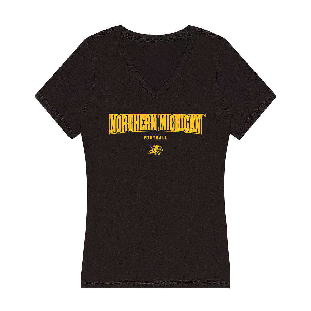 Northern Michigan - NCAA Football : Carson Fieck - Women's V-Neck T-Shirt-0