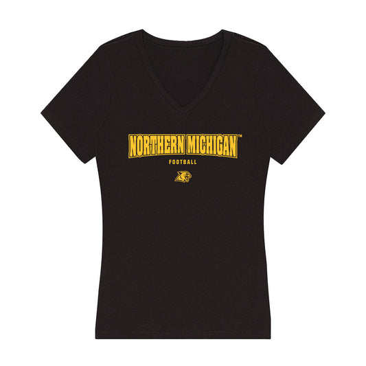 Northern Michigan - NCAA Football : Eli VanBuren - Women's V-Neck T-Shirt-0