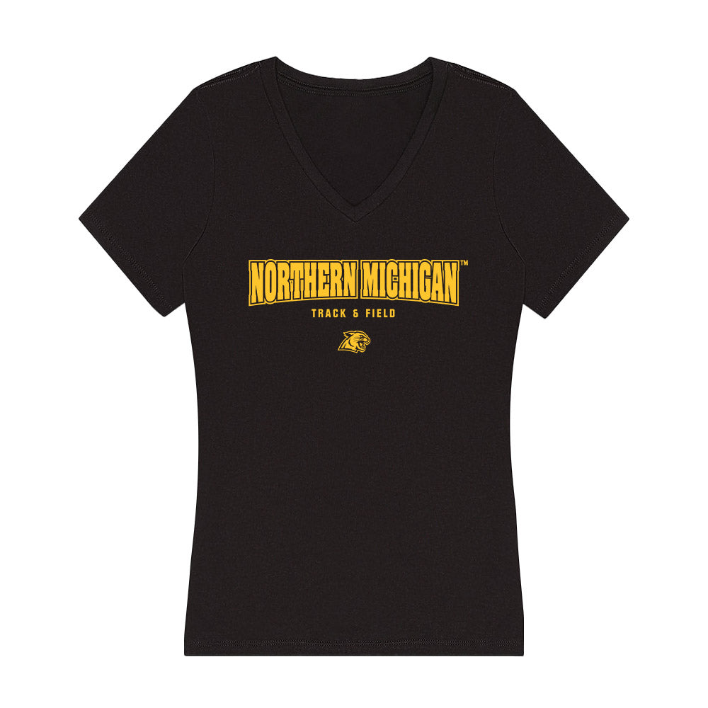 Northern Michigan - NCAA Women's Track & Field : Jordan Sprik - Women's V-Neck T-Shirt-0