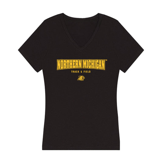 Northern Michigan - NCAA Women's Track & Field : Taylor Rogers - Women's V-Neck T-Shirt-0