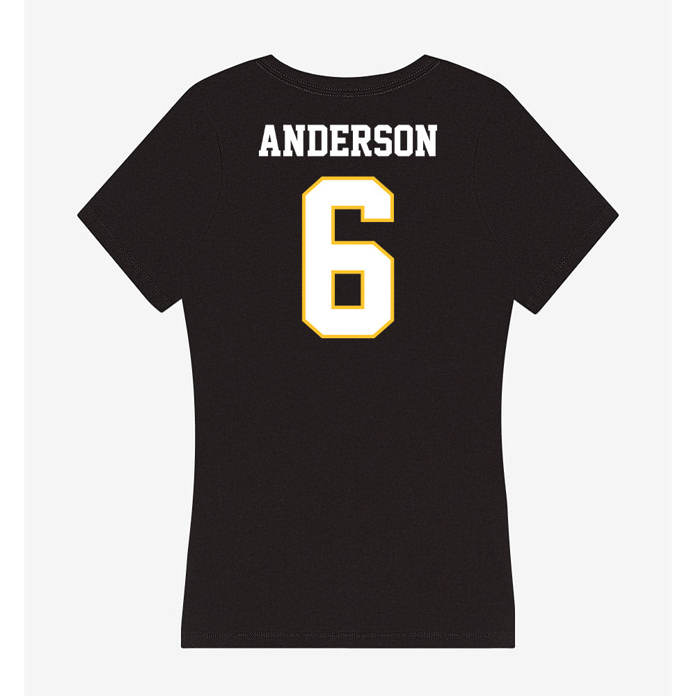 PLU - NCAA Men's Soccer : Mattias Anderson - Women's V-Neck T-Shirt-1