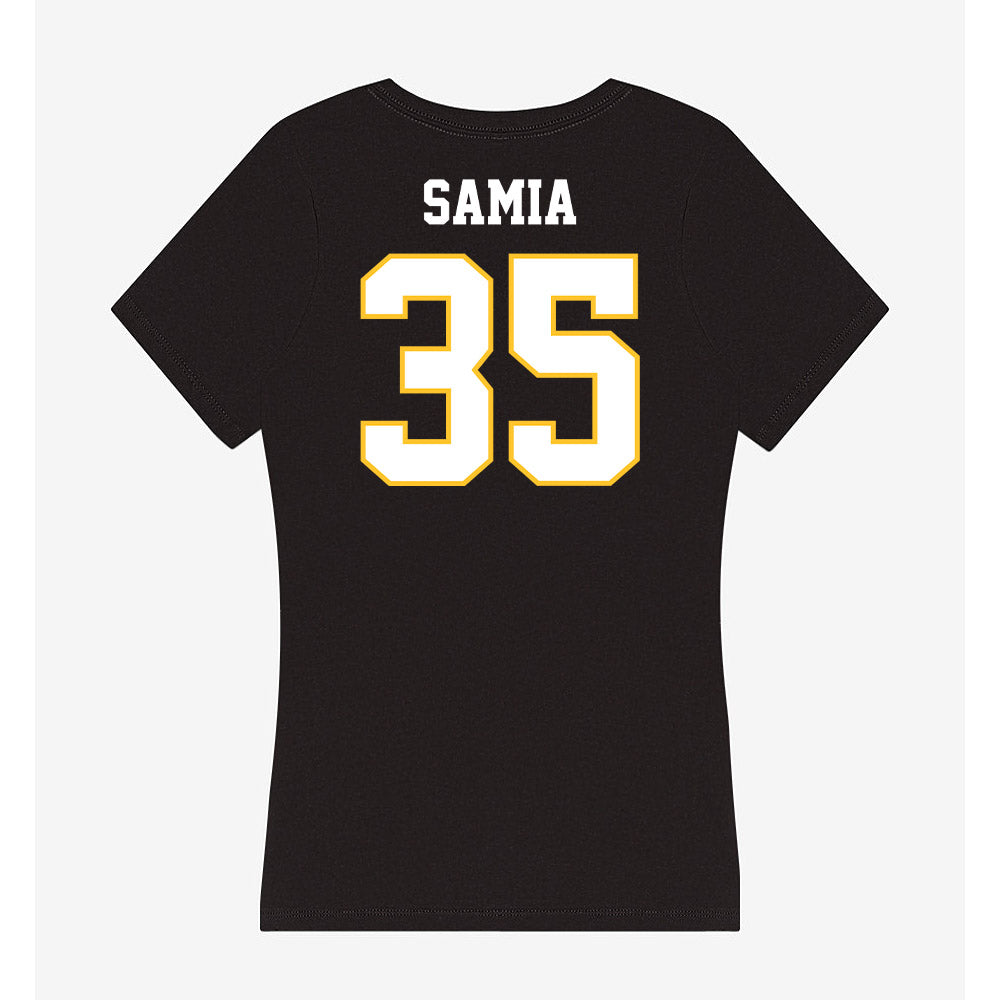 PLU - NCAA Football : Marcus-John Samia - Women's V-Neck T-Shirt-1