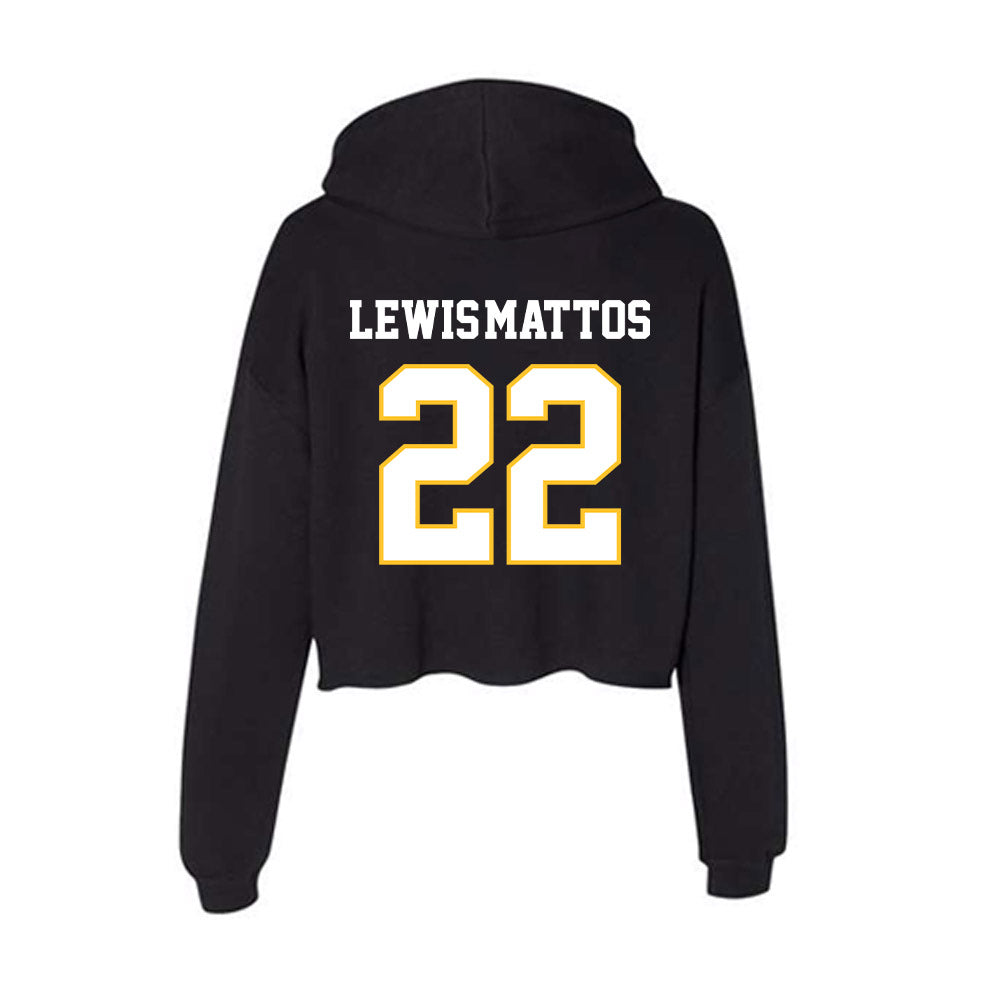 PLU - NCAA Football : Kupaa Lewis-Mattos - Women's Crop Fleece Hooded Sweatshirt-1