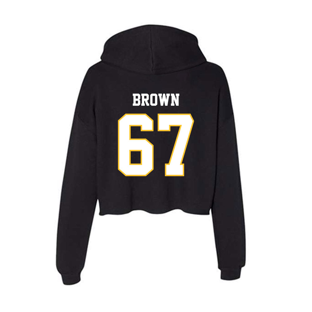 PLU - NCAA Football : Jacob Brown - Women's Crop Fleece Hoodie-1