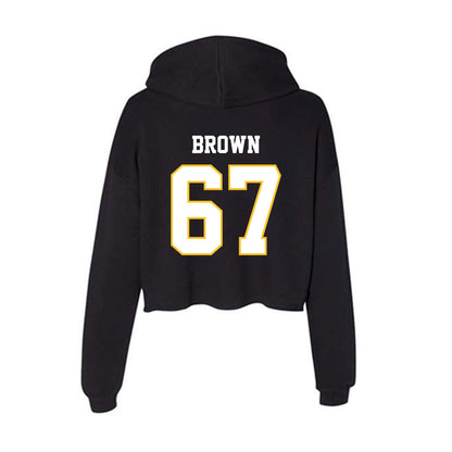 PLU - NCAA Football : Jacob Brown - Women's Crop Fleece Hoodie-1