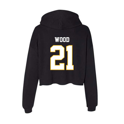 PLU - NCAA Football : Jake Wood - Women's Crop Fleece Hooded Sweatshirt-1
