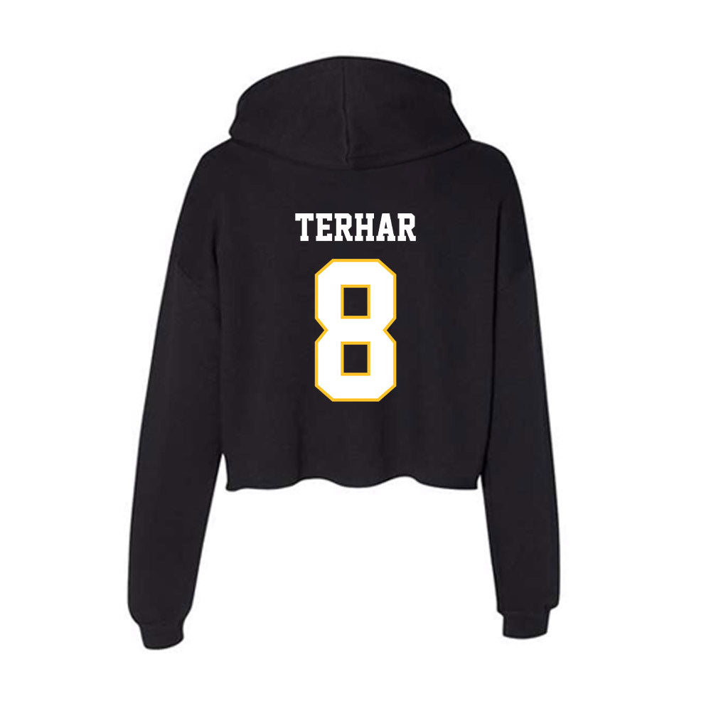 PLU - NCAA Women's Lacrosse : Peyton Terhar - Women's Crop Fleece Hoodie-1