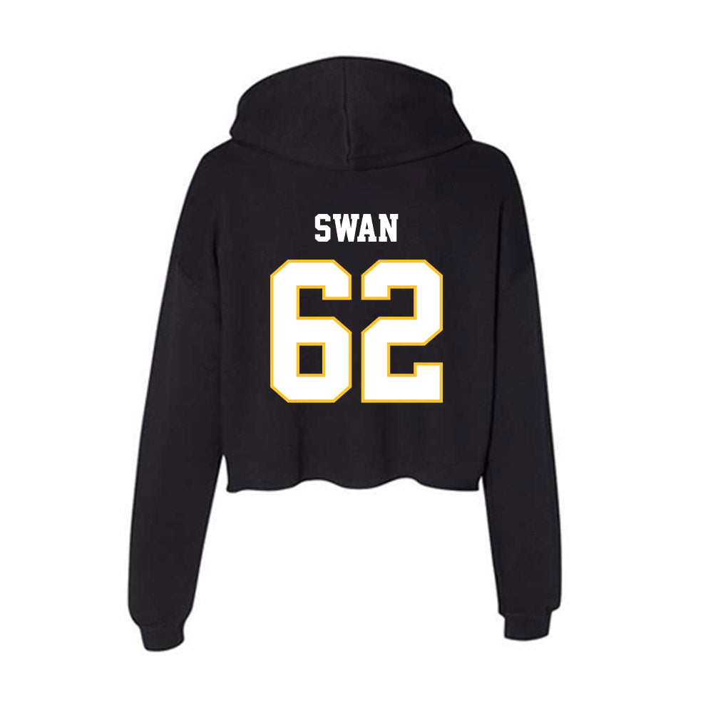 PLU - NCAA Football : Shane Swan - Women's Crop Fleece Hooded Sweatshirt-1