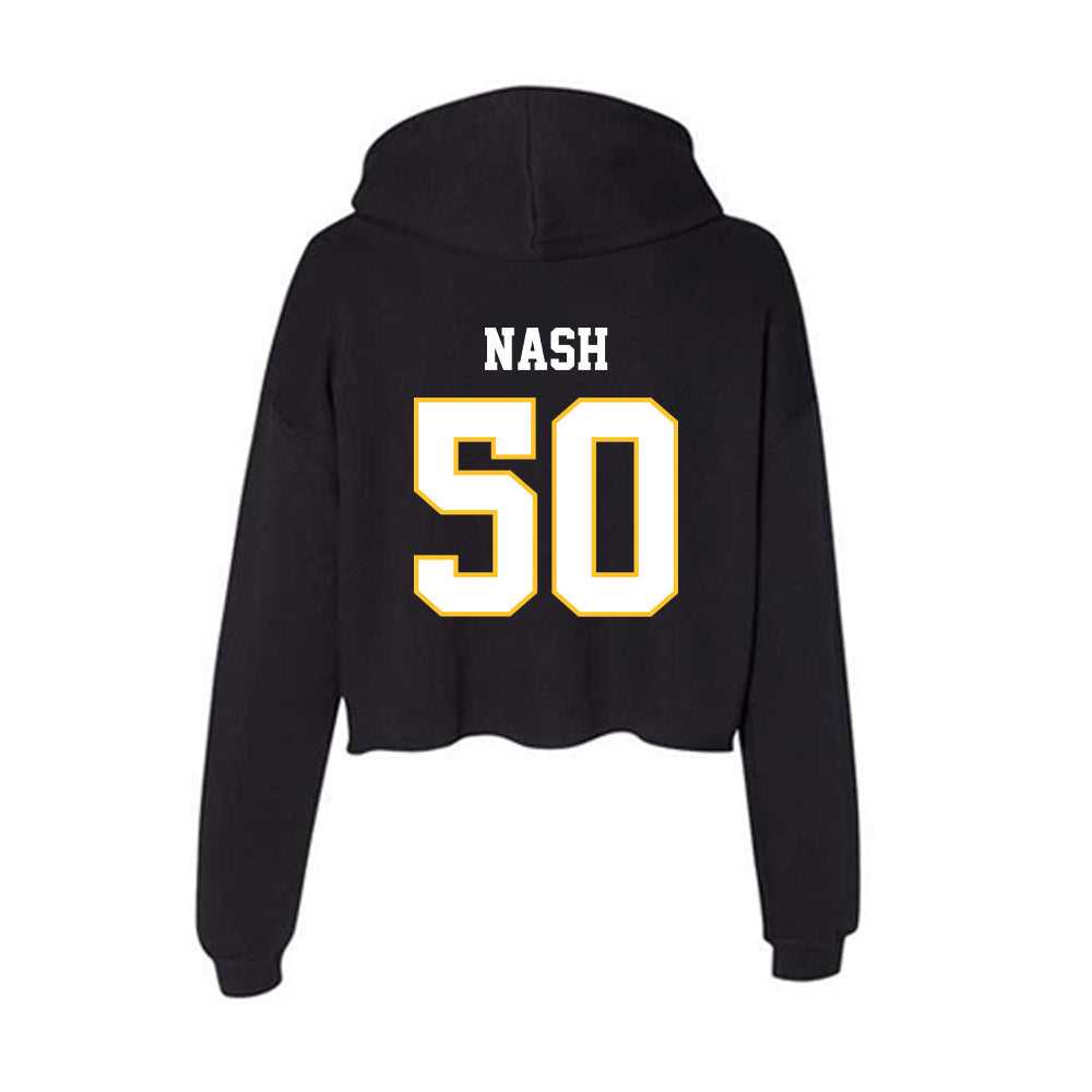 PLU - NCAA Football : Devon Nash - Women's Crop Fleece Hoodie-1