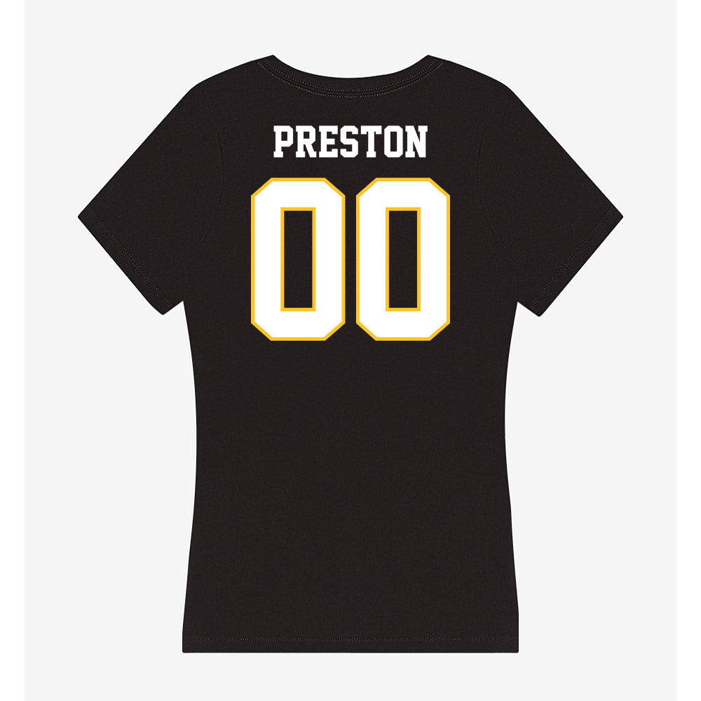 PLU - NCAA Women's Lacrosse : Audrey Preston - Women's V-Neck T-Shirt-1
