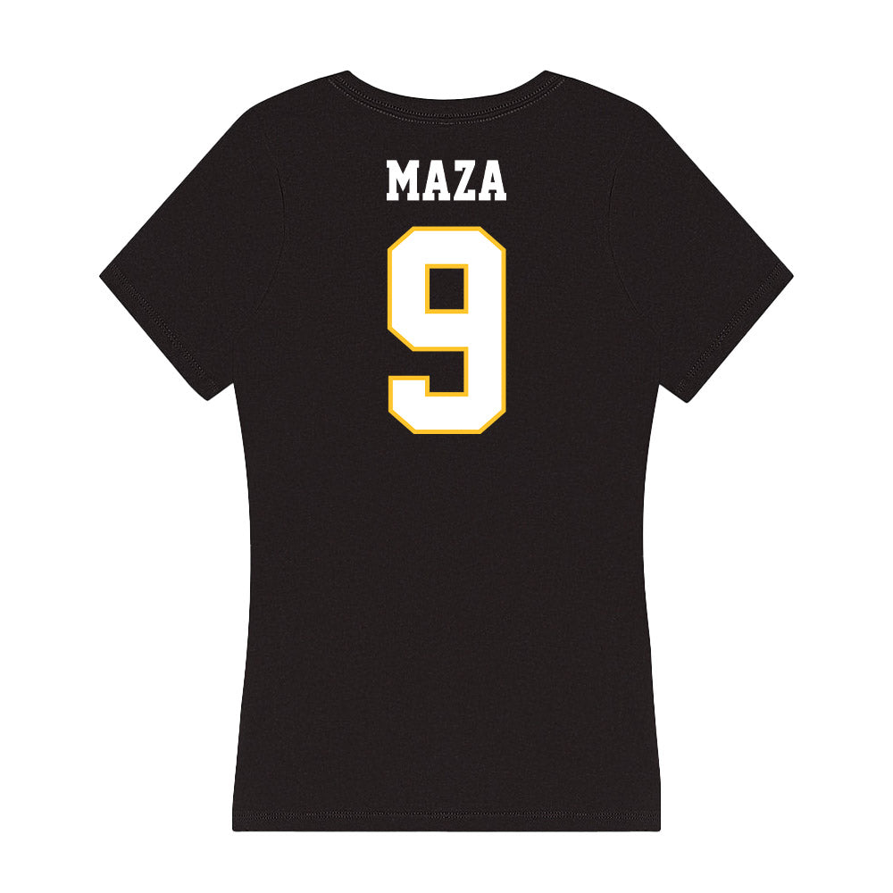 PLU - NCAA Softball : Emelia Maza - Women's V-Neck T-Shirt-1