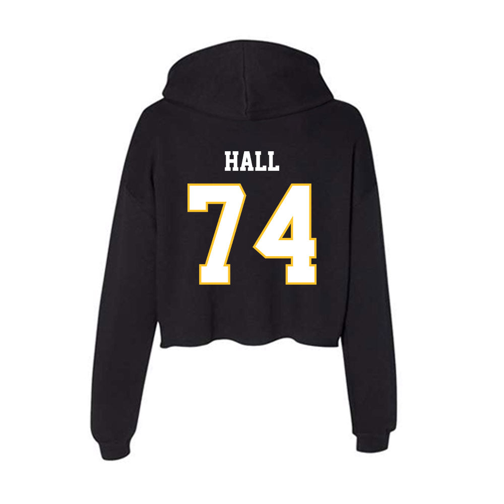 PLU - NCAA Football : Ethan Hall - Women's Crop Fleece Hoodie-1