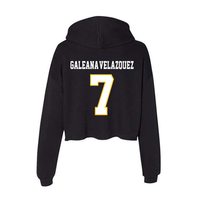 PLU - NCAA Football : Robert Galeana-Velazquez - Women's Crop Fleece Hooded Sweatshirt-1