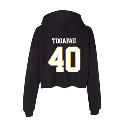PLU - NCAA Football : Braeden Togafau - Women's Crop Fleece Hoodie-1