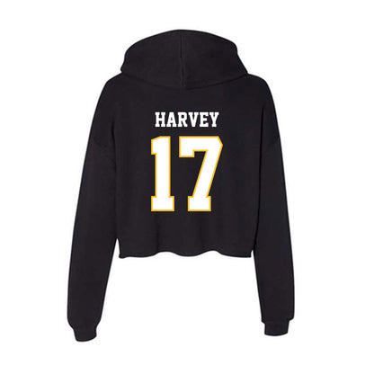 PLU - NCAA Football : Evan Harvey - Women's Crop Fleece Hooded Sweatshirt-1