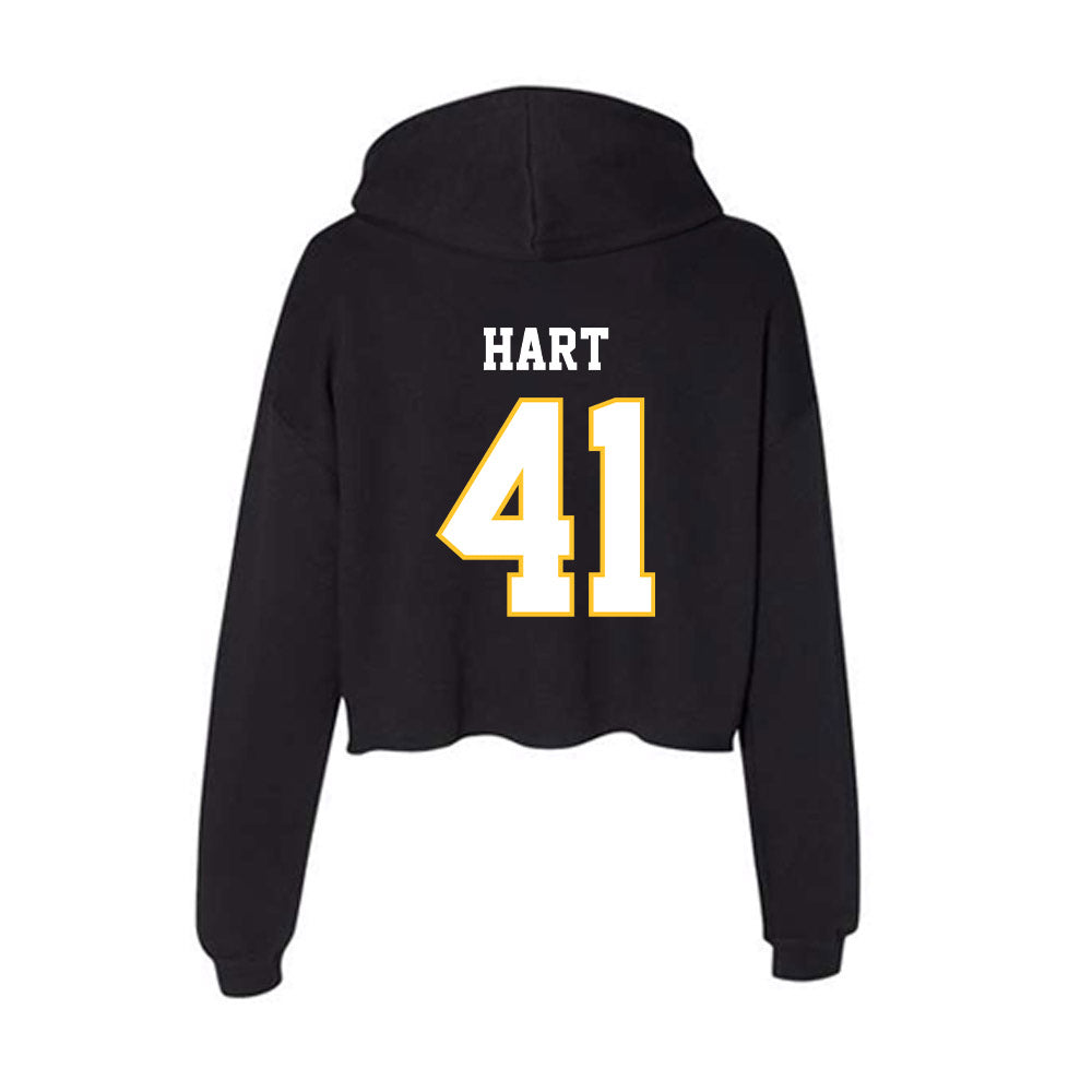 PLU - NCAA Football : Sir Hart - Women's Crop Fleece Hoodie-1