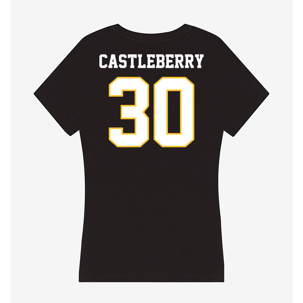 PLU - NCAA Football : David Castleberry - Women's V-Neck T-Shirt-1