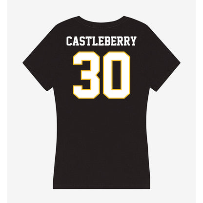 PLU - NCAA Football : David Castleberry - Women's V-Neck T-Shirt-1