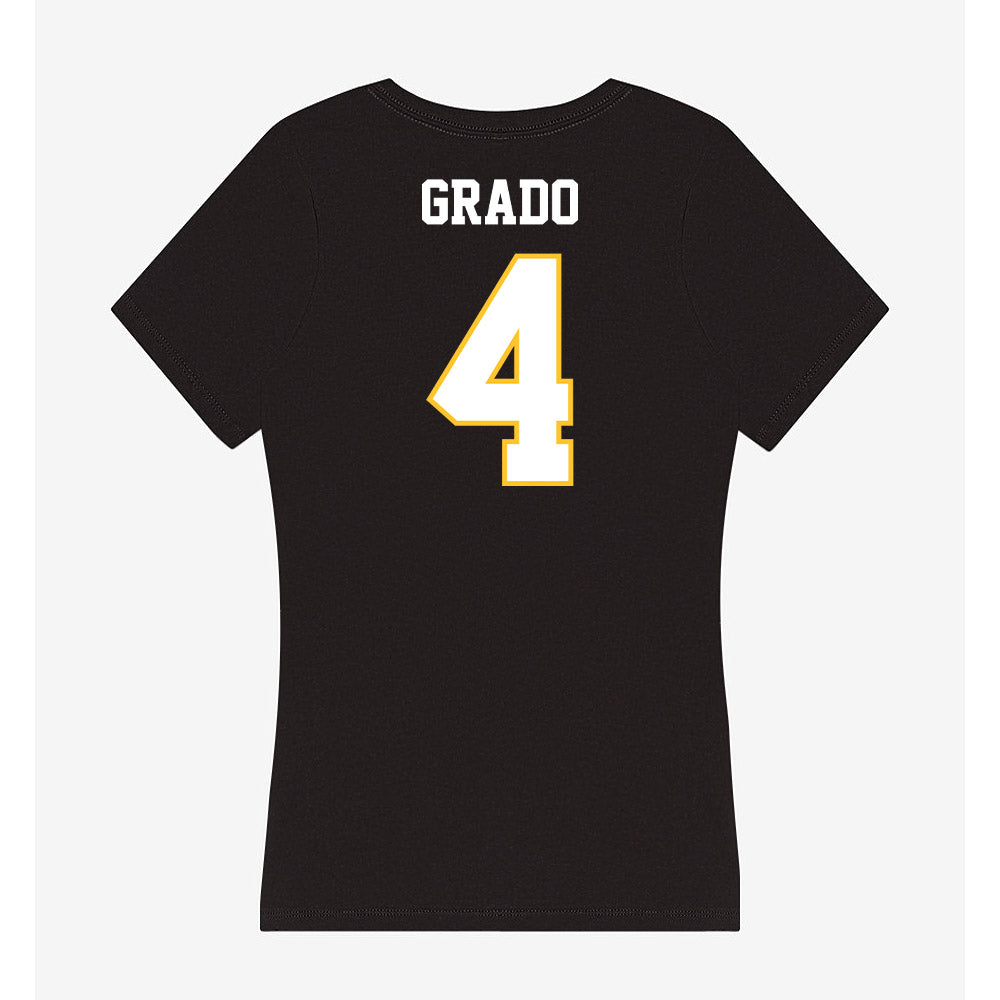 PLU - NCAA Softball : Mya Grado - Women's V-Neck T-Shirt-1