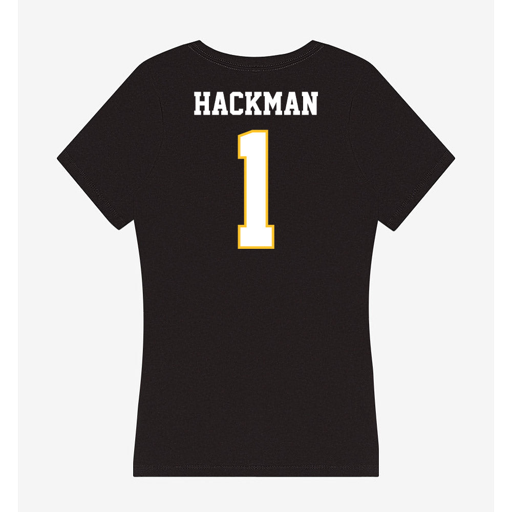 PLU - NCAA Women's Lacrosse : Paige Hackman - Women's V-Neck T-Shirt-1