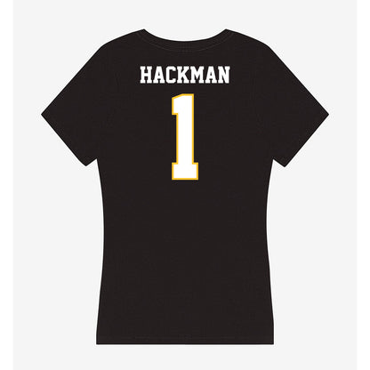 PLU - NCAA Women's Lacrosse : Paige Hackman - Women's V-Neck T-Shirt-1