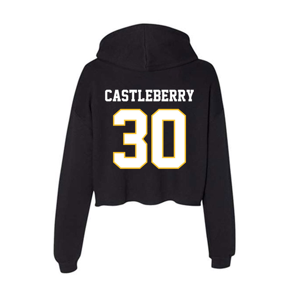 PLU - NCAA Football : David Castleberry - Women's Crop Fleece Hoodie-1
