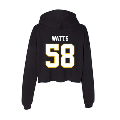 PLU - NCAA Football : Kaden Watts - Women's Crop Fleece Hoodie-1